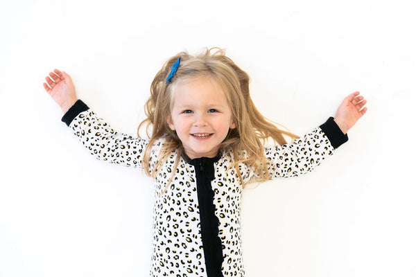 Allie Leopard Bamboo Ruffle Convertible Footie (2T-4T)