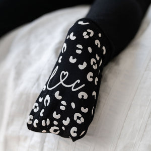 Allie Black Bamboo Ruffle Convertible Footie (2T-4T)