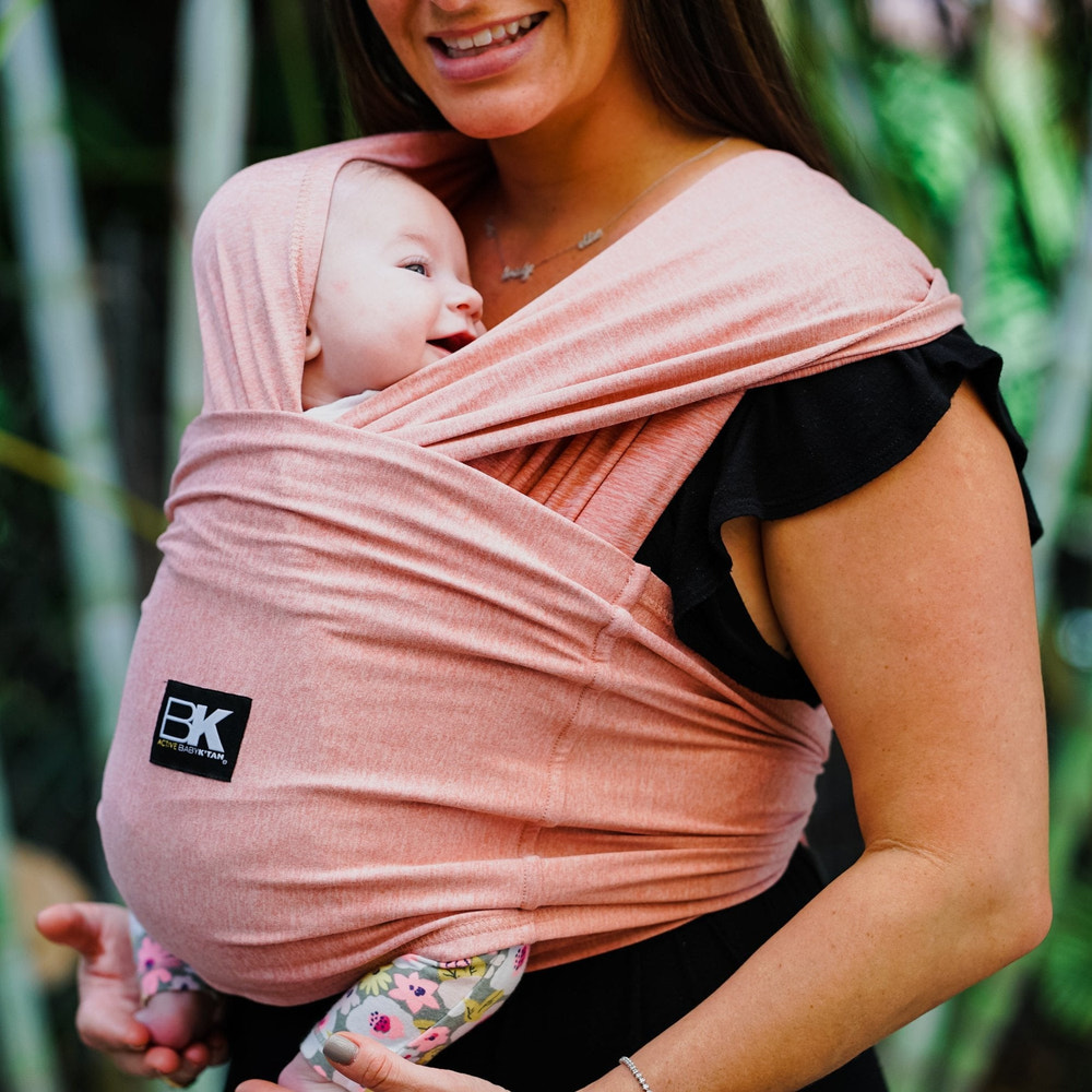 Baby K'tan Active Yoga Baby Carrier | Heather Coral - MOOGCO Baby