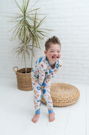 "Out Of This World Two-Piece Set for babies - comfy loungewear in playful space-themed design."