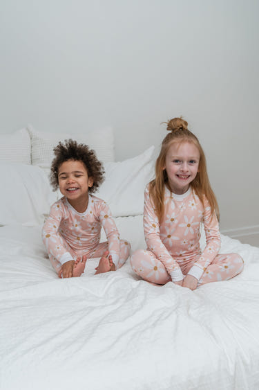 Make My Daisy Two-Piece Set for babies in soft loungewear, featuring a cute floral design and comfortable fit.