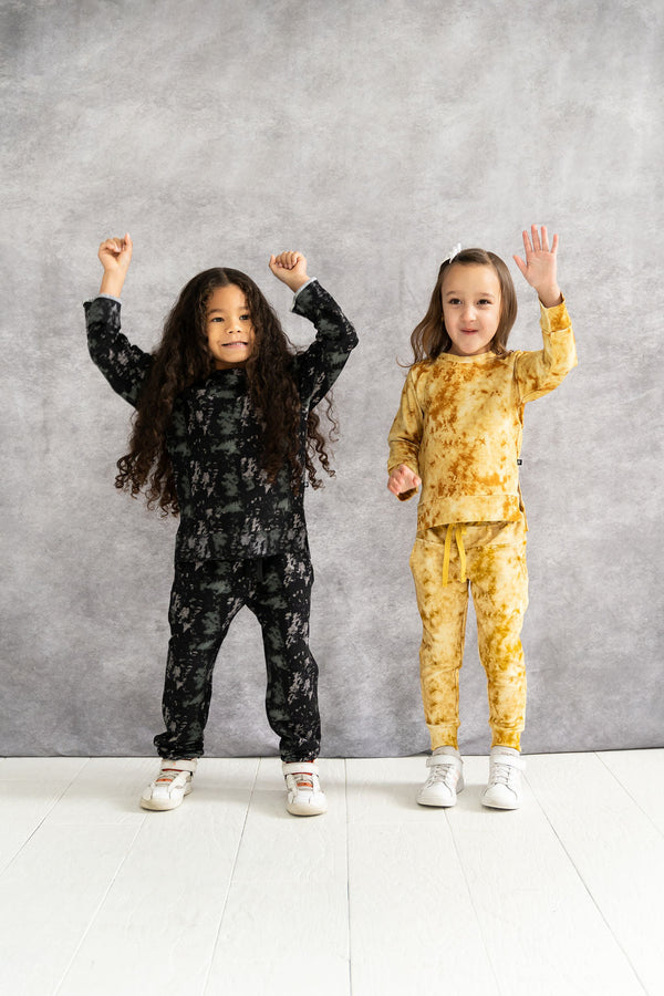 Mustard Tie-Dye Jogger Set