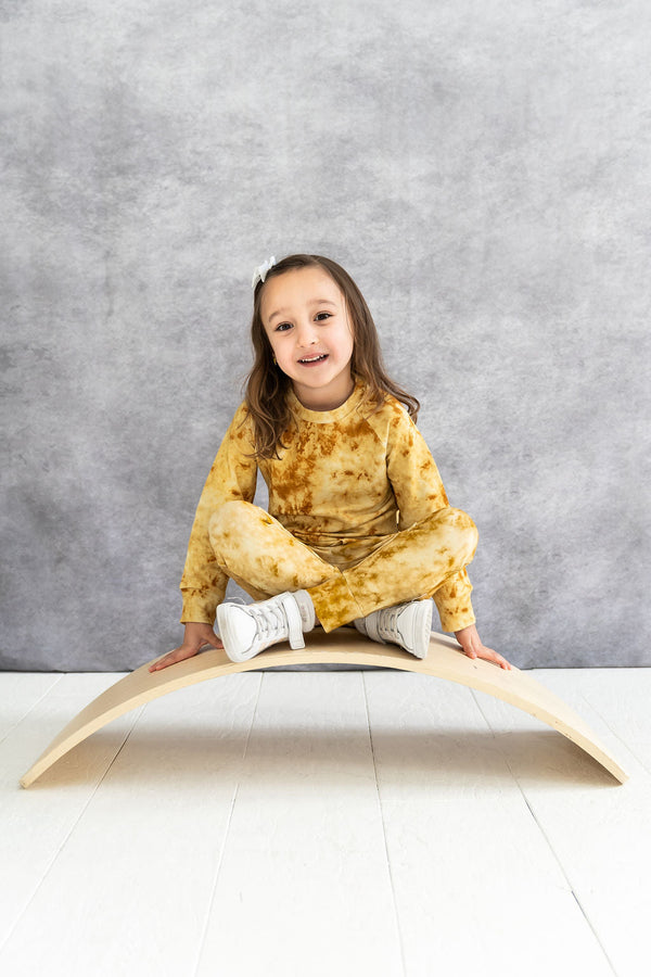 Mustard Tie-Dye Jogger Set