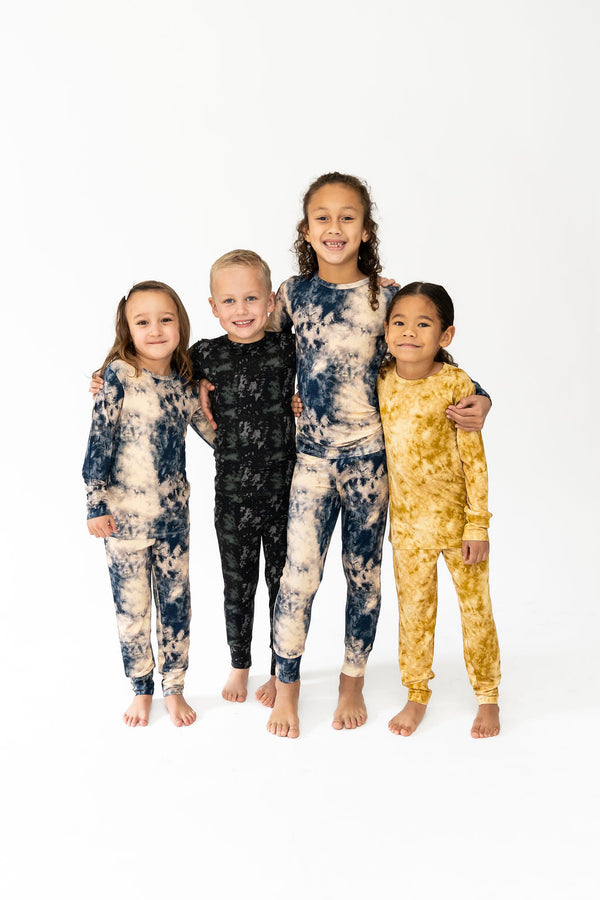 Blue Tie-Dye 2-Piece Pajama Set