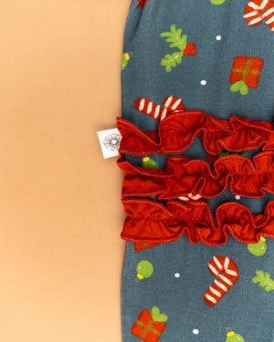 Holiday Bamboo Ruffled Onesie