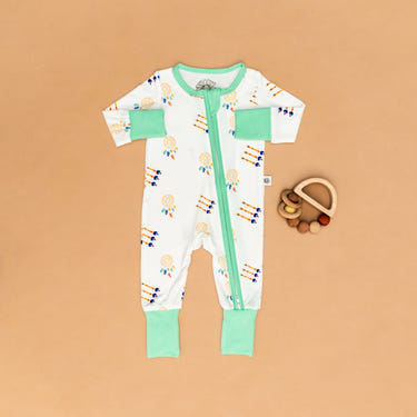 SALE: Dreamcatcher Mint Bamboo Onesie