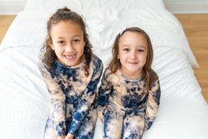 Blue Tie-Dye 2-Piece Pajama Set
