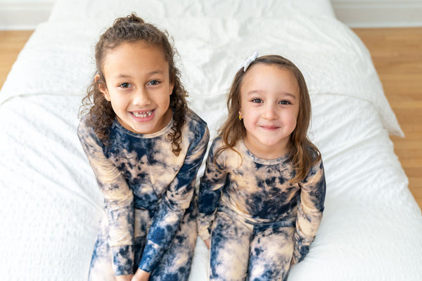Blue Tie-Dye 2-Piece Pajama Set
