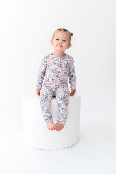 Allie Floral Bamboo 2-Piece Long Sleeve Set