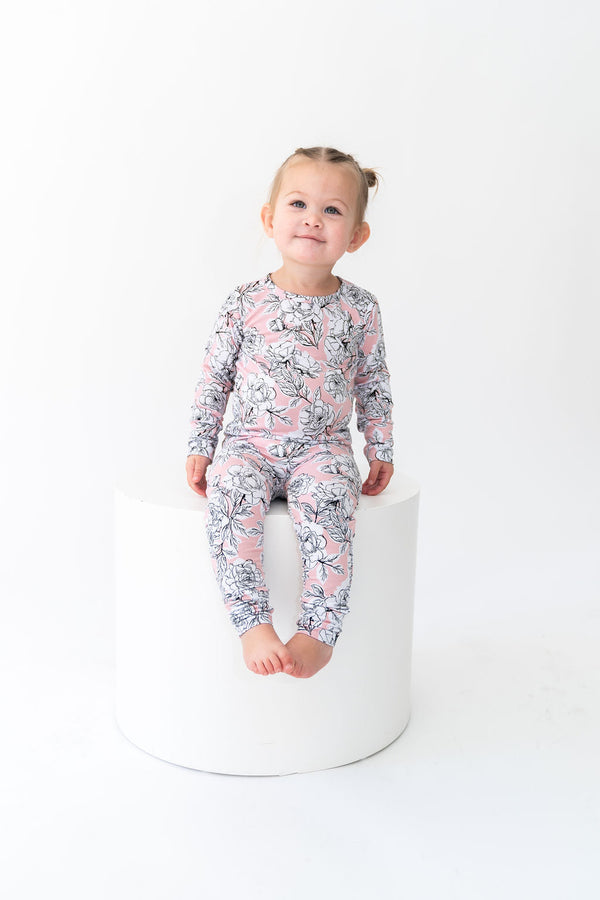 Allie Floral Bamboo 2-Piece Long Sleeve Set