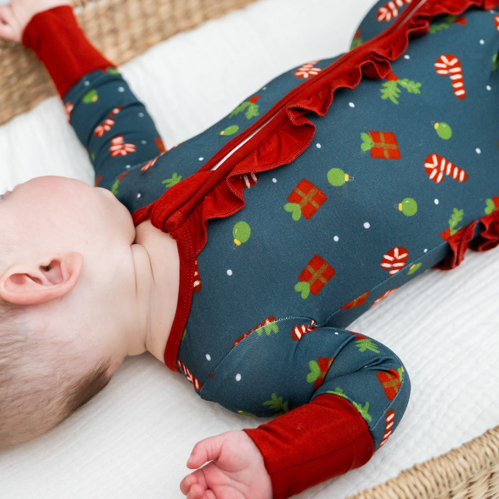Holiday Bamboo Ruffled Onesie