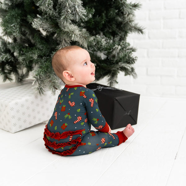Holiday Bamboo Ruffled Onesie