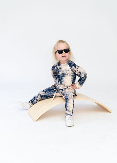 Blue Tie-Dye Jogger Set