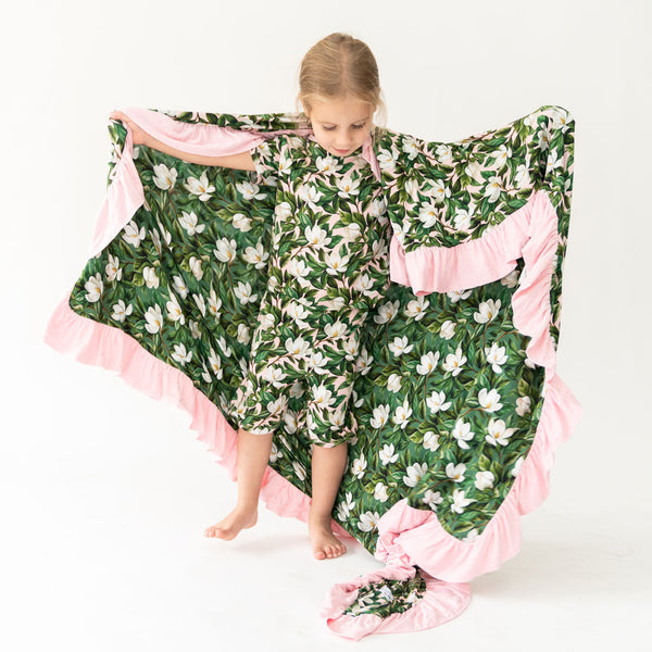 Magnolia Bamboo Ruffle Toddler Blanket