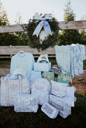 Wipes Pouch - Western Blues Clear Coat Bag