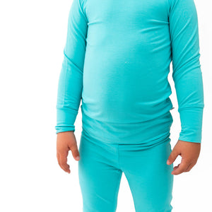 Lagoon Solid Bamboo 2-Piece Long Sleeve Set