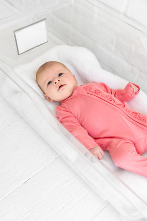 Blossom Solid Bamboo Ruffle Convertible Footie