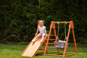 Juniper Folding Indoor & Outdoor Playset | Wooden Climber for Toddlers