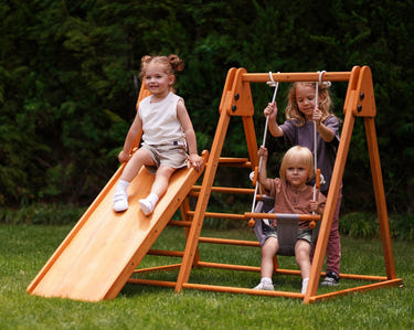 Juniper Folding Indoor & Outdoor Playset - Wooden Climber for Toddlers, perfect for active playtime.