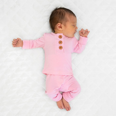 Light Pink Infant 2-Piece Bamboo Set
