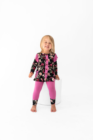 Fallon Bamboo Long Sleeve Peplum + Legging Set