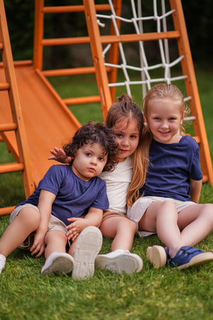 Magnolia 7-in-1 Real Wood Playset | Indoor & Outdoor Climbing Gym for Kids