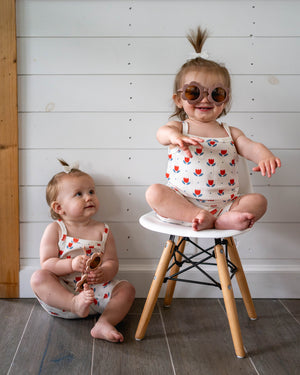 Red White & Blue Tulip Ribbed Bamboo 2pc Tank Set