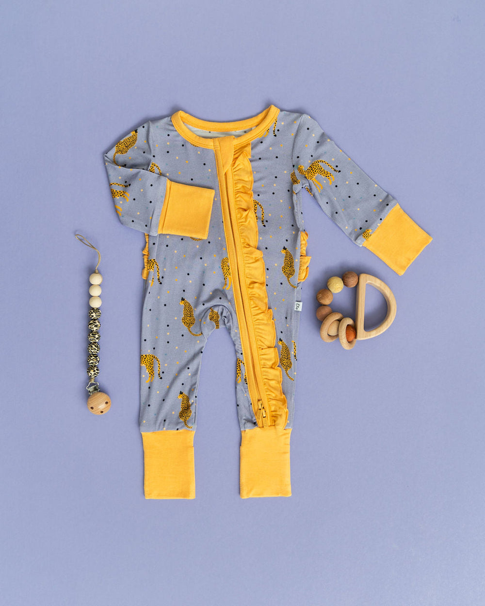 Birthday 2024 Bamboo Ruffle Convertible Footie (2T-4T)