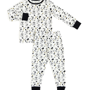 SALE: Halloween Black Long Sleeve Bamboo Sleep Set