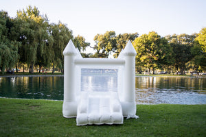 Mini Ava - White Bounce House with Cone Tops