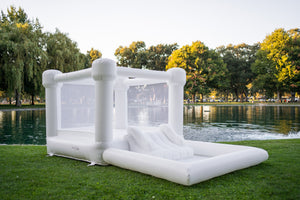 Mini Marcos - White COMBO Bounce House with Ball Pit