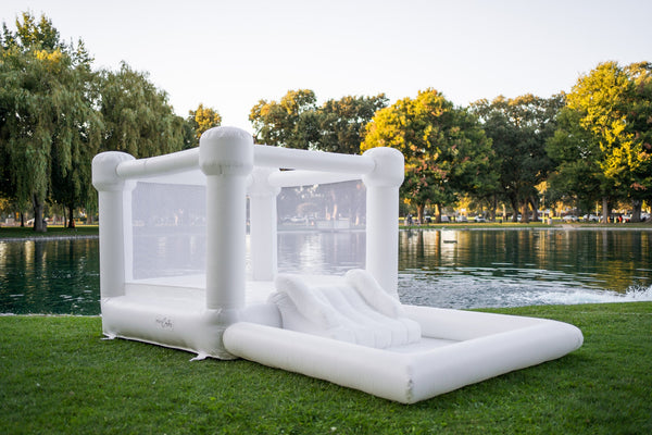 Mini Marcos - White COMBO Bounce House with Ball Pit