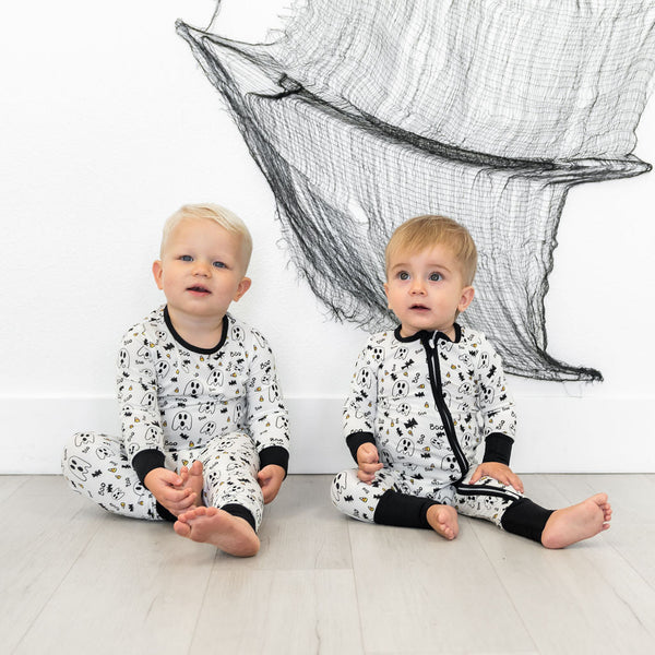 SALE: Halloween Black Long Sleeve Bamboo Sleep Set