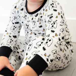 SALE: Halloween Black Long Sleeve Bamboo Sleep Set