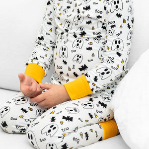 SALE: Halloween Orange Long Sleeve Bamboo Sleep Set