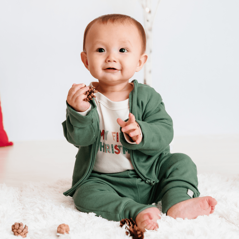 "My First Christmas Deer 4pc gift set for babies - perfect holiday present."