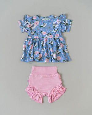 Lillian Floral Bamboo Peplum Top