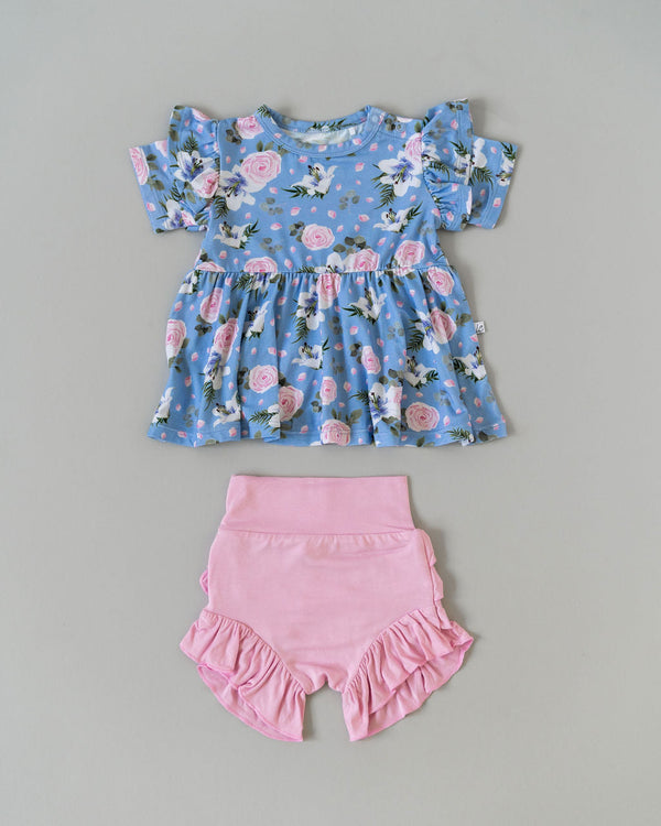 Lillian Floral Bamboo Peplum Top