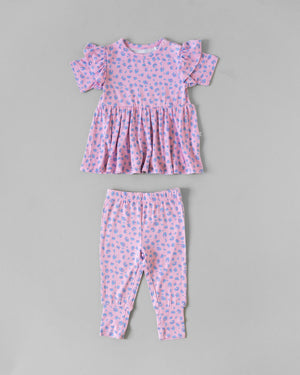 Lillian Leopard Bamboo Peplum Top