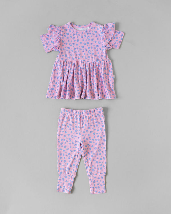 Lillian Leopard Bamboo Peplum Top