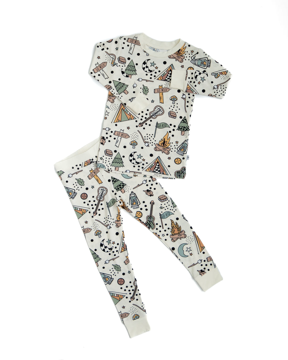 Camp Hugga Two-Piece Set for babies, cozy loungewear in soft fabric, perfect for playtime and relaxation.