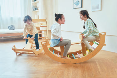 Bailis Climbing Arch and Rocker for indoor play, promoting active fun and development for babies and toddlers.