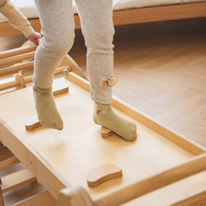 Bazel 6-in-1 Pikler Climber Set | Wooden Triangle, Rocker Arch & Slide for Toddlers