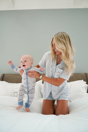 Western Blues Striped - Bamboo Sleeper