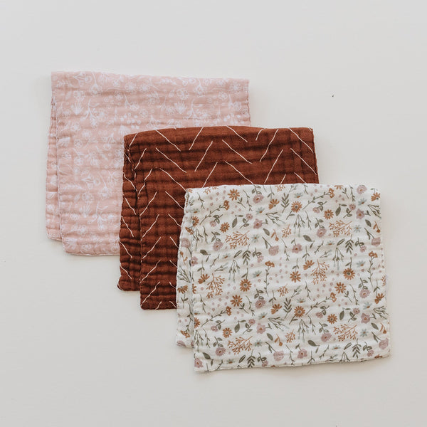 Rust Mudcloth Burp Cloth