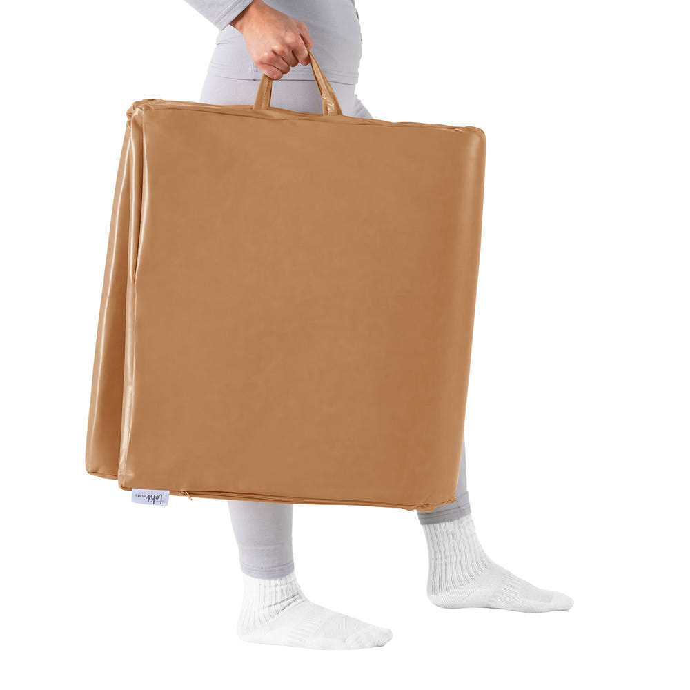 Sand Vegan Leather Play Mat for babies - soft, stylish, and eco-friendly for safe playtime.
