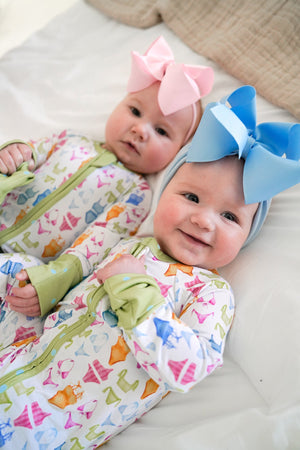 Bamboo Sleeper Bikinis for babies - soft, breathable pajamas for comfortable sleep.