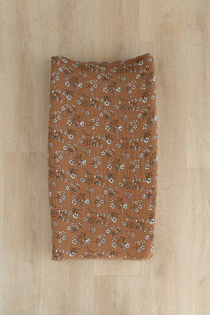 Vintage Floral Muslin Changing Pad Cover