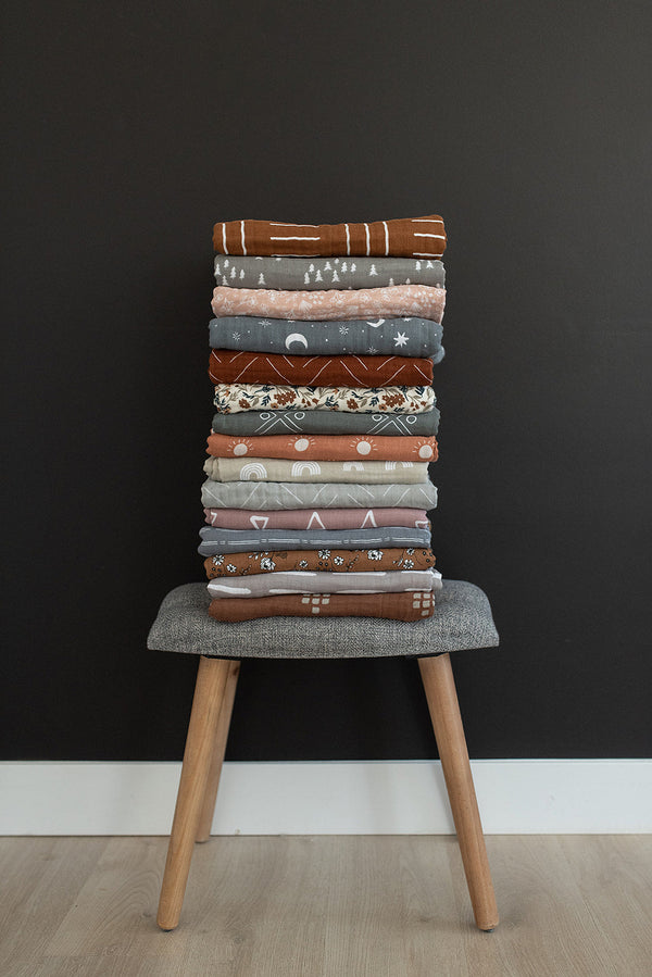 Grey Dash Muslin Quilt