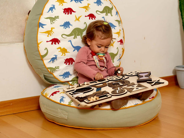 Wooden Busy Board for Toddlers